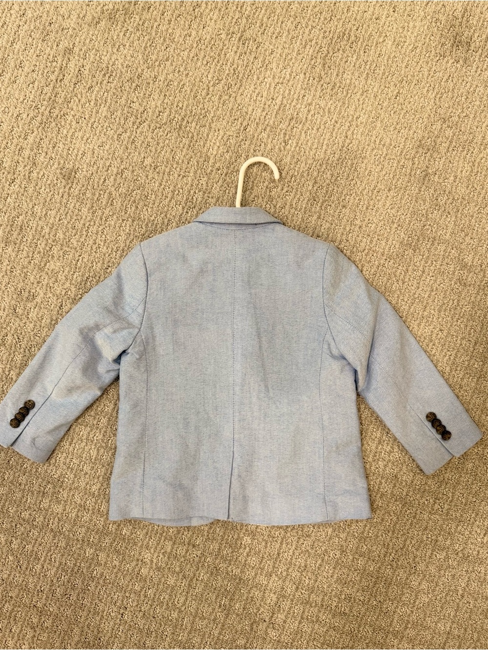 H&M Kids 100% Cotton Light Blue Lined Blazer Jacket, 2T - Picture 2 of 4